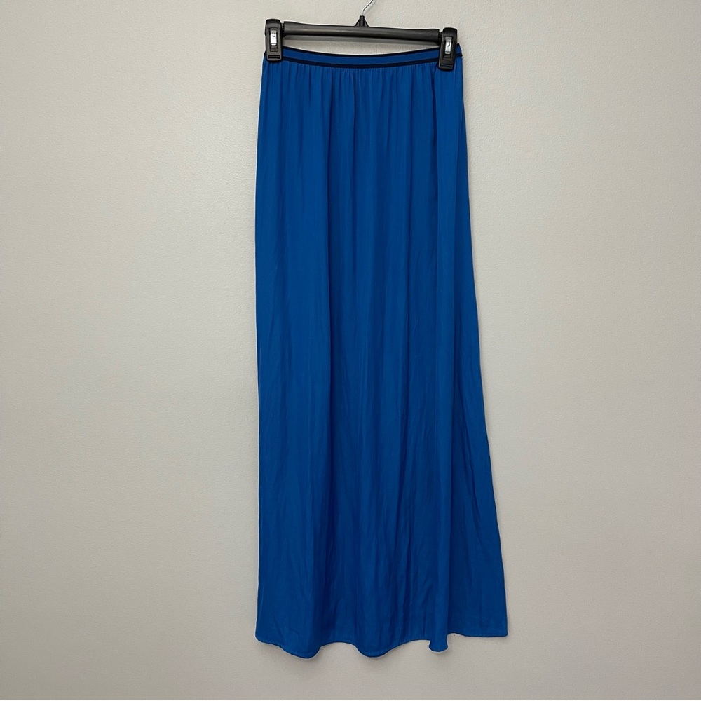 Zara Blue Flowy Maxi Skirt